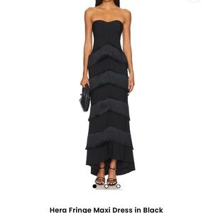 ISO Black Strapless Maxi Dress